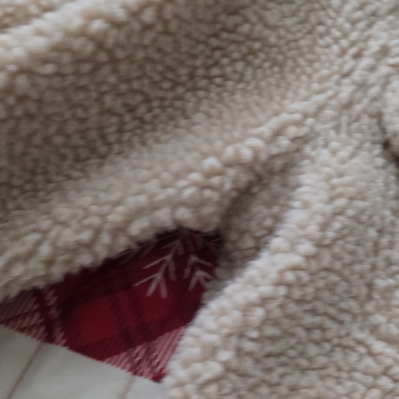 Y2k Hollister Beige Sherpa Jean Jacket - Picture 12 of 15